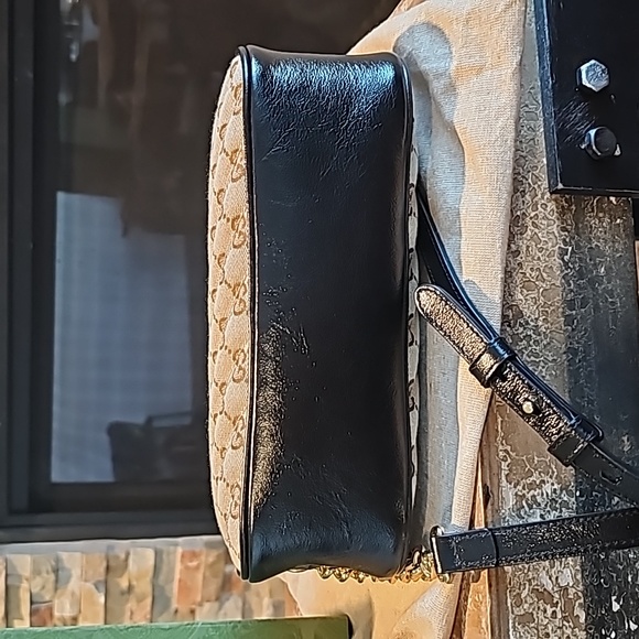 Gucci GG Marmont Small Matelasse Canvas Leather Crossbody Bag - Picture 6 of 17